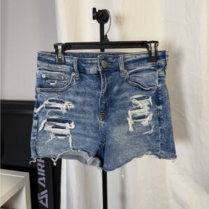 American Eagle Outfitters Ripped Blue Jean Shorts